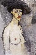 Amedeo Modigliani Female nude with hat Germany oil painting artist